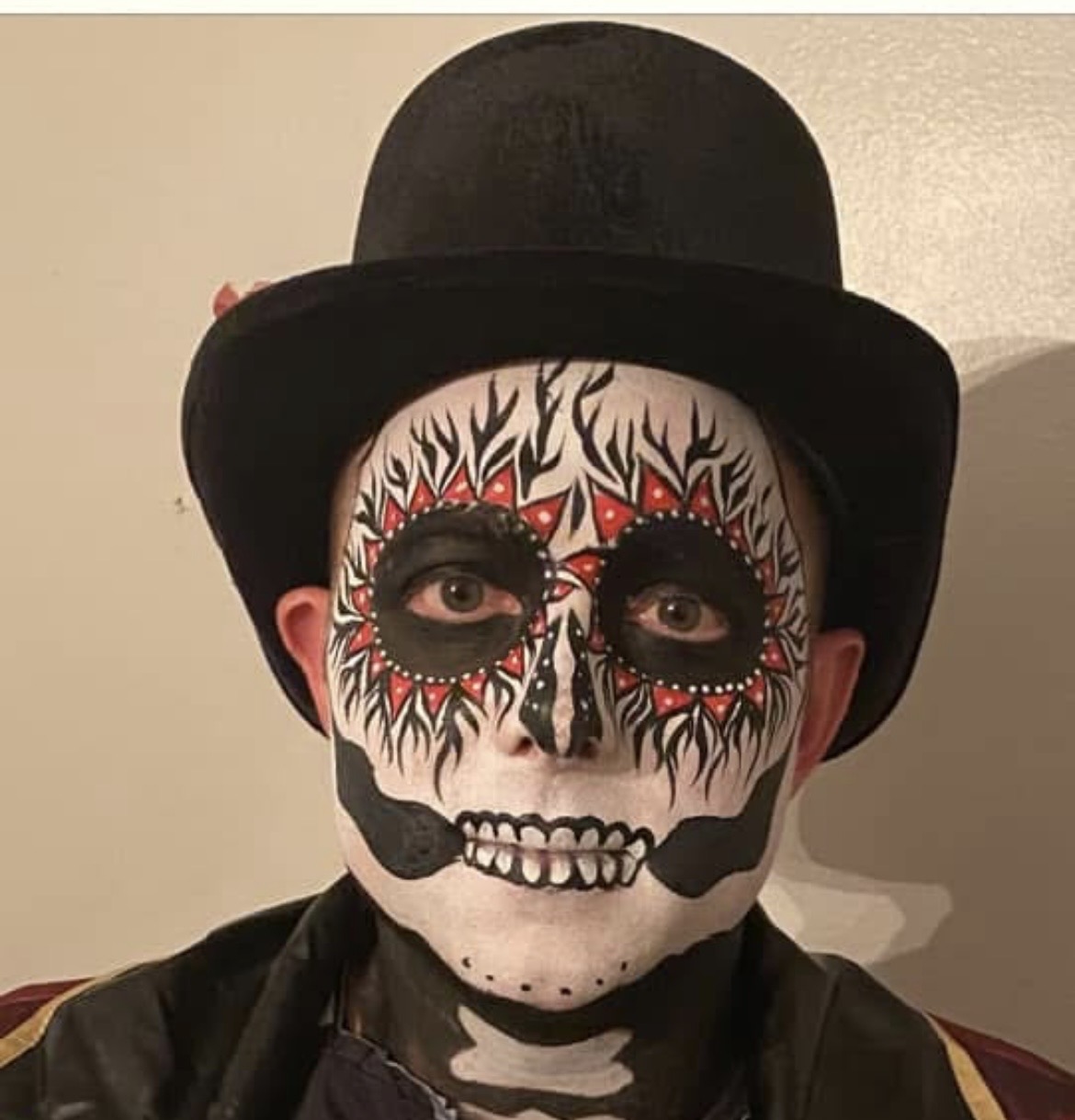 Day of the Dead face paint design by Brigid's Fantasy Faces
